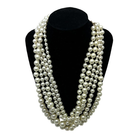 J. Crew Jewelry Jcrew Multi Strand Pearl Necklace Poshmark